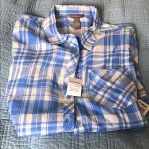 NWT blue button up